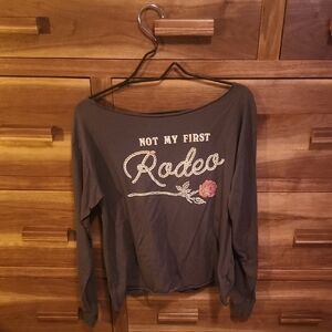 Gray Graphic Long Sleeve Sweatshirt Relaxed Fit